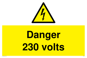 WE1456: Danger 230 volts