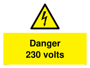 WE1456: Danger 230 volts
