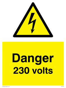 WE1456: Danger 230 volts