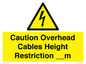 WE15806: Caution Overhead cables Height Restriction __m