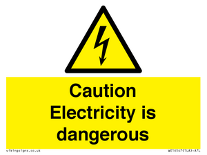 WE16547: Caution Electricity is dangerous