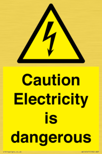 WE16547: Caution Electricity is dangerous