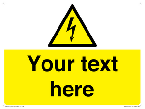 WE3009: Custom electrical warning sign