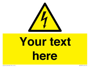 WE3009: Custom electrical warning sign