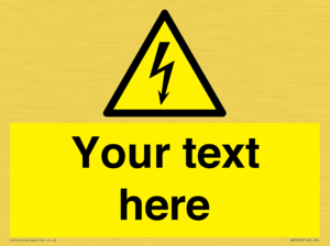 WE3009: Custom electrical warning sign