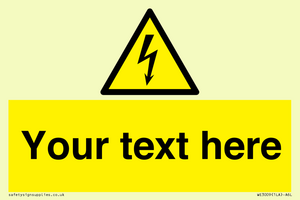 WE3009: Custom electrical warning sign