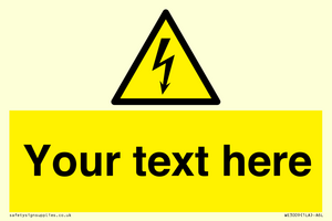 WE3009: Custom electrical warning sign