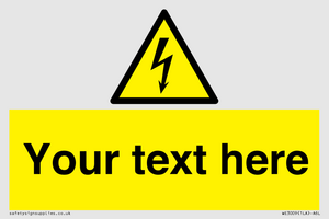 WE3009: Custom electrical warning sign