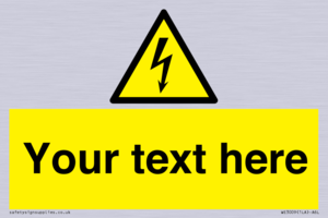 WE3009: Custom electrical warning sign