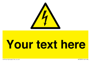 WE3009: Custom electrical warning sign