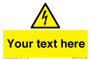 WE3009: Custom electrical warning sign