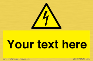 WE3009: Custom electrical warning sign