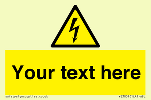 WE3009: Custom electrical warning sign