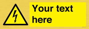 WE3009: Custom electrical warning sign