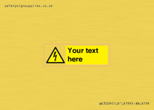 WE3009: Custom electrical warning sign