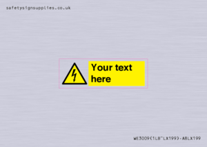 WE3009: Custom electrical warning sign