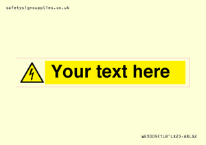 WE3009: Custom electrical warning sign