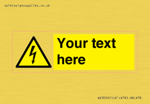 WE3009: Custom electrical warning sign