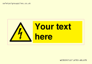 WE3009: Custom electrical warning sign