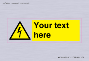 WE3009: Custom electrical warning sign