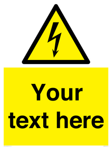 WE3009: Custom electrical warning sign