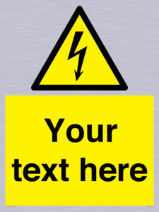 WE3009: Custom electrical warning sign