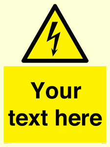 WE3009: Custom electrical warning sign