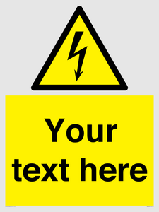 WE3009: Custom electrical warning sign