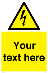 WE3009: Custom electrical warning sign