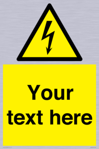 WE3009: Custom electrical warning sign