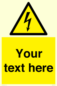 WE3009: Custom electrical warning sign