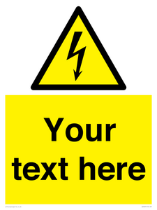 WE3009: Custom electrical warning sign