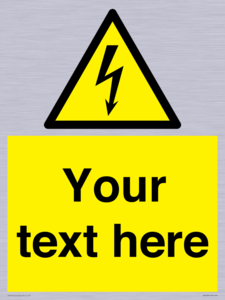 WE3009: Custom electrical warning sign