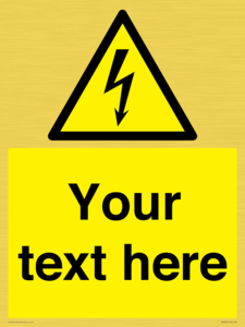 WE3009: Custom electrical warning sign