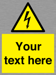 WE3009: Custom electrical warning sign