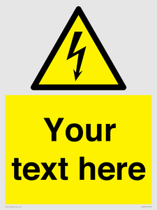 WE3009: Custom electrical warning sign