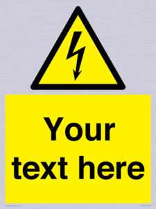 WE3009: Custom electrical warning sign