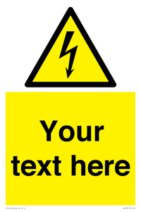 WE3009: Custom electrical warning sign