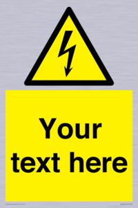 WE3009: Custom electrical warning sign