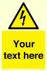 WE3009: Custom electrical warning sign