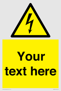 WE3009: Custom electrical warning sign