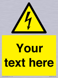 WE3009: Custom electrical warning sign