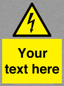 WE3009: Custom electrical warning sign