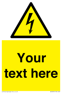 WE3009: Custom electrical warning sign