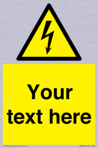 WE3009: Custom electrical warning sign