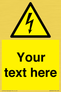 WE3009: Custom electrical warning sign