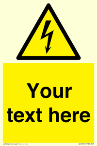 WE3009: Custom electrical warning sign
