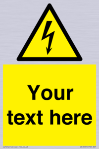 WE3009: Custom electrical warning sign