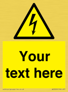 WE3009: Custom electrical warning sign