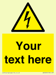 WE3009: Custom electrical warning sign